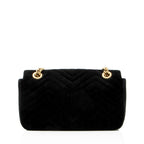 Gucci Velvet Embellished Hearts GG Marmont Medium Flap Bag