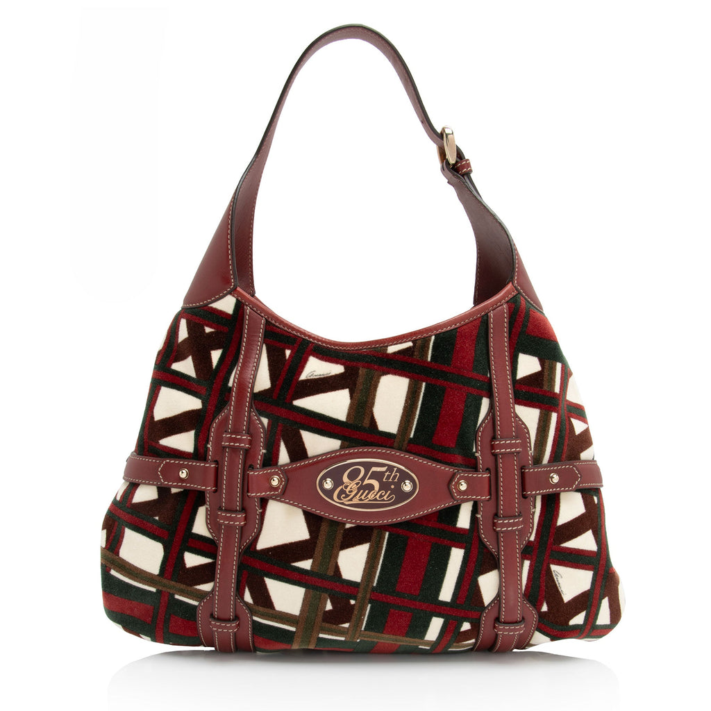 Gucci Velvet Horsebit 85th Anniversary Large Hobo (SHF-zg4KIX)