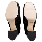 Gucci Velvet Pearl Bee Interlocking GG Soko Glitter Heel Ankle Boots - Size 5.5 / 35.5 (SHF-22917)