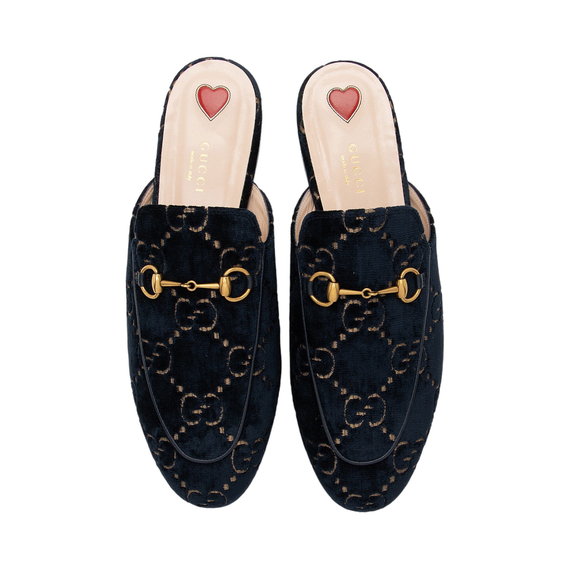 Gucci Velvet Princetown Mules - Size 10 / 40 (SHF-sXPnT2)