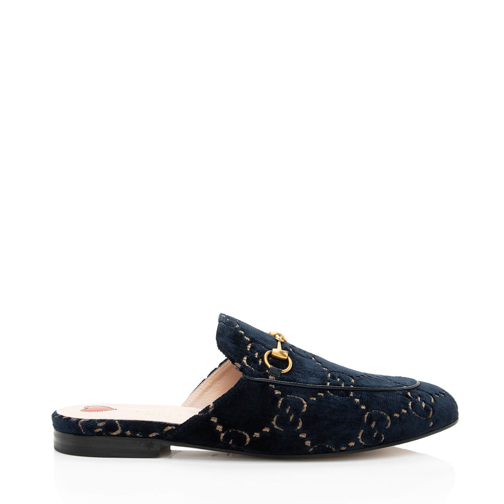 Gucci Velvet Princetown Mules - Size 10 / 40 (SHF-sXPnT2)
