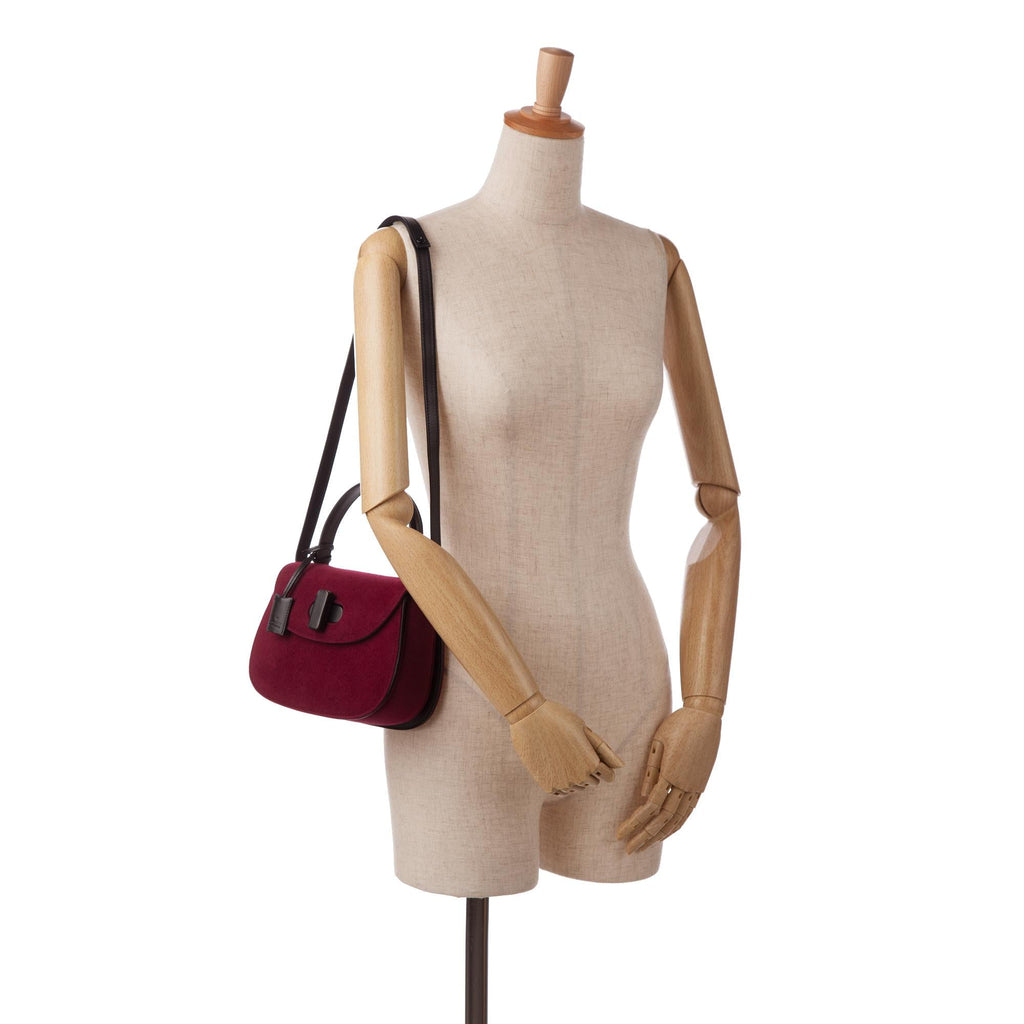 Gucci Velvet Twist Lock Satchel (SHG-LqJTBE)