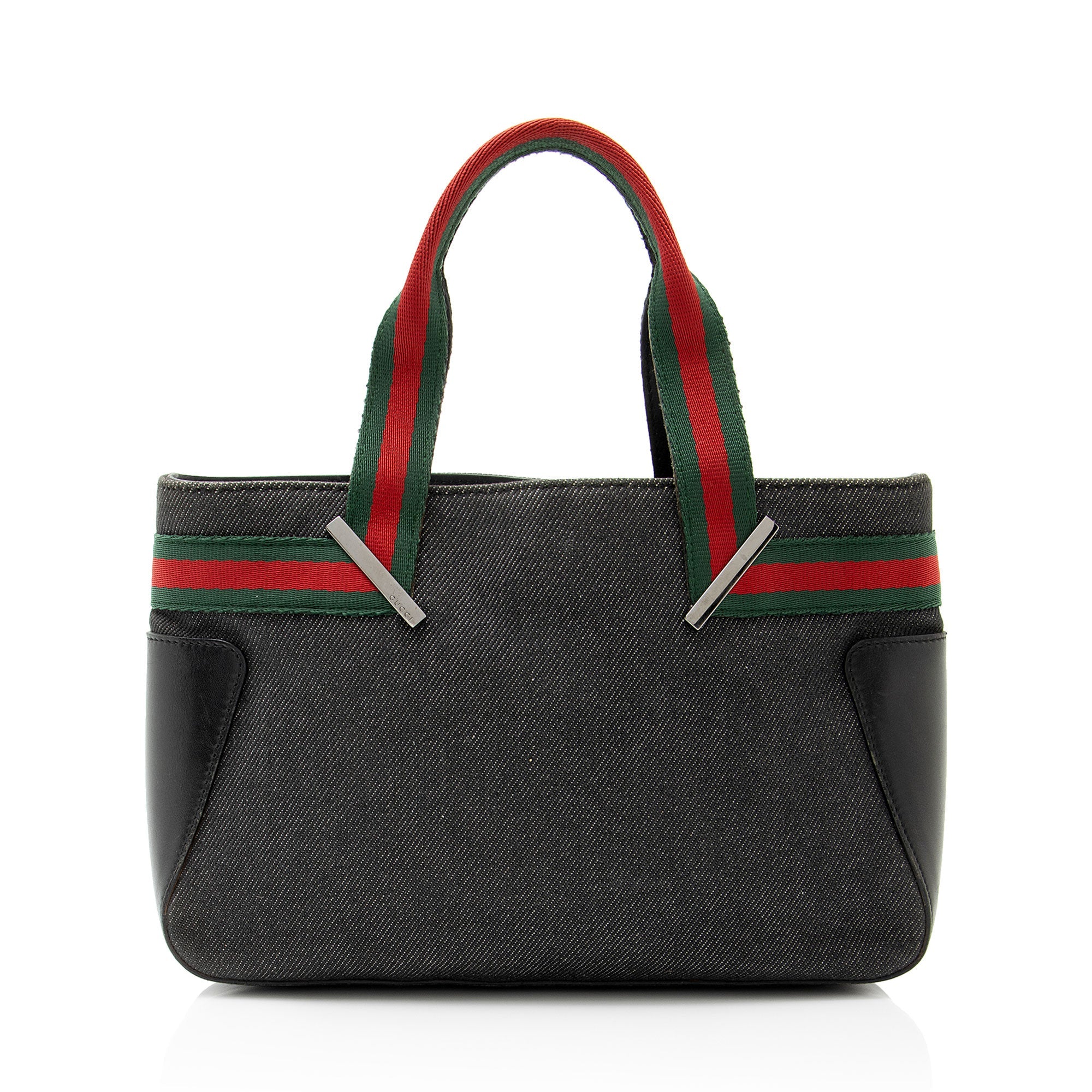Gucci Vintage Denim Web Tote