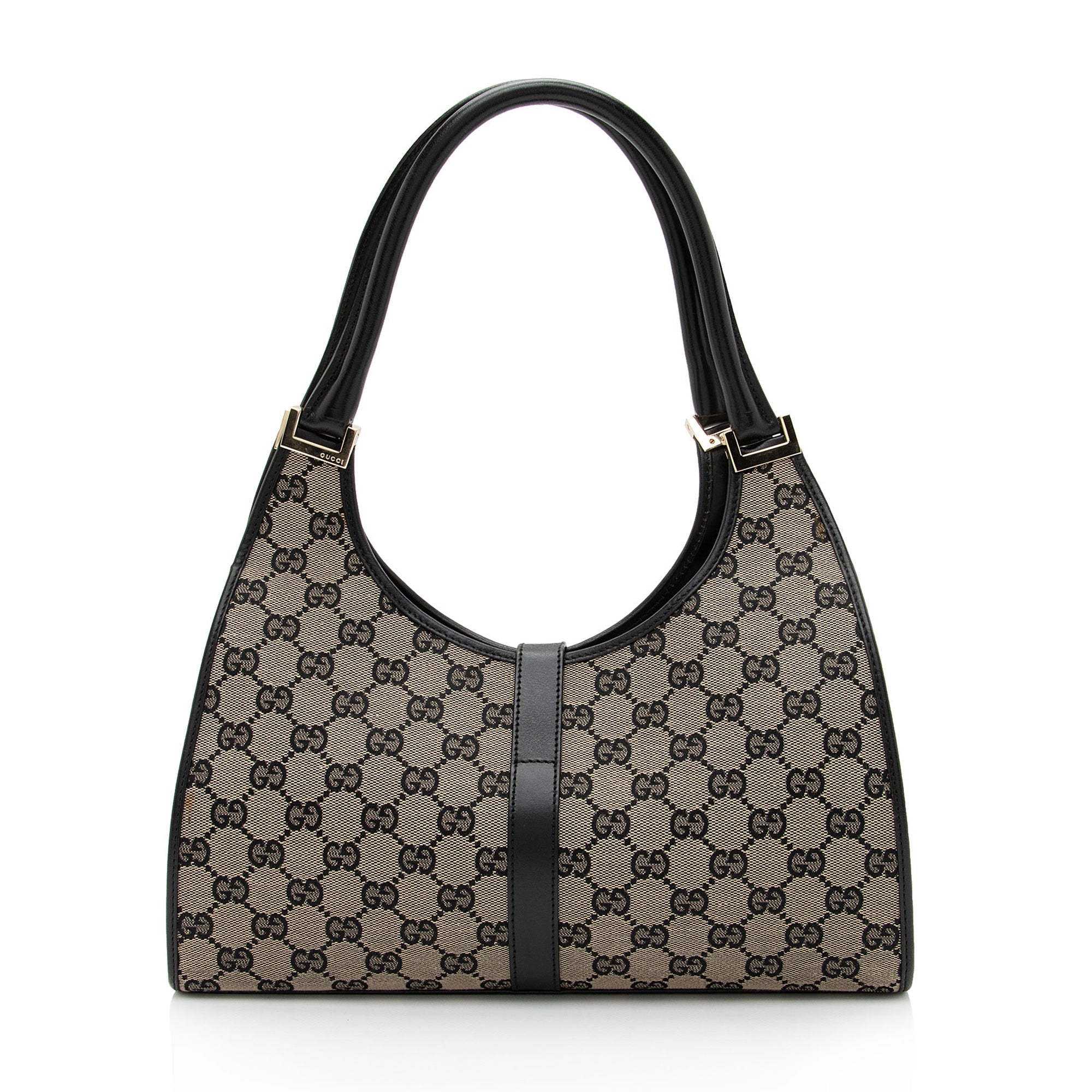 Gucci Vintage GG Canvas Bardot Medium Shoulder Bag (SHF-MzOFGC)