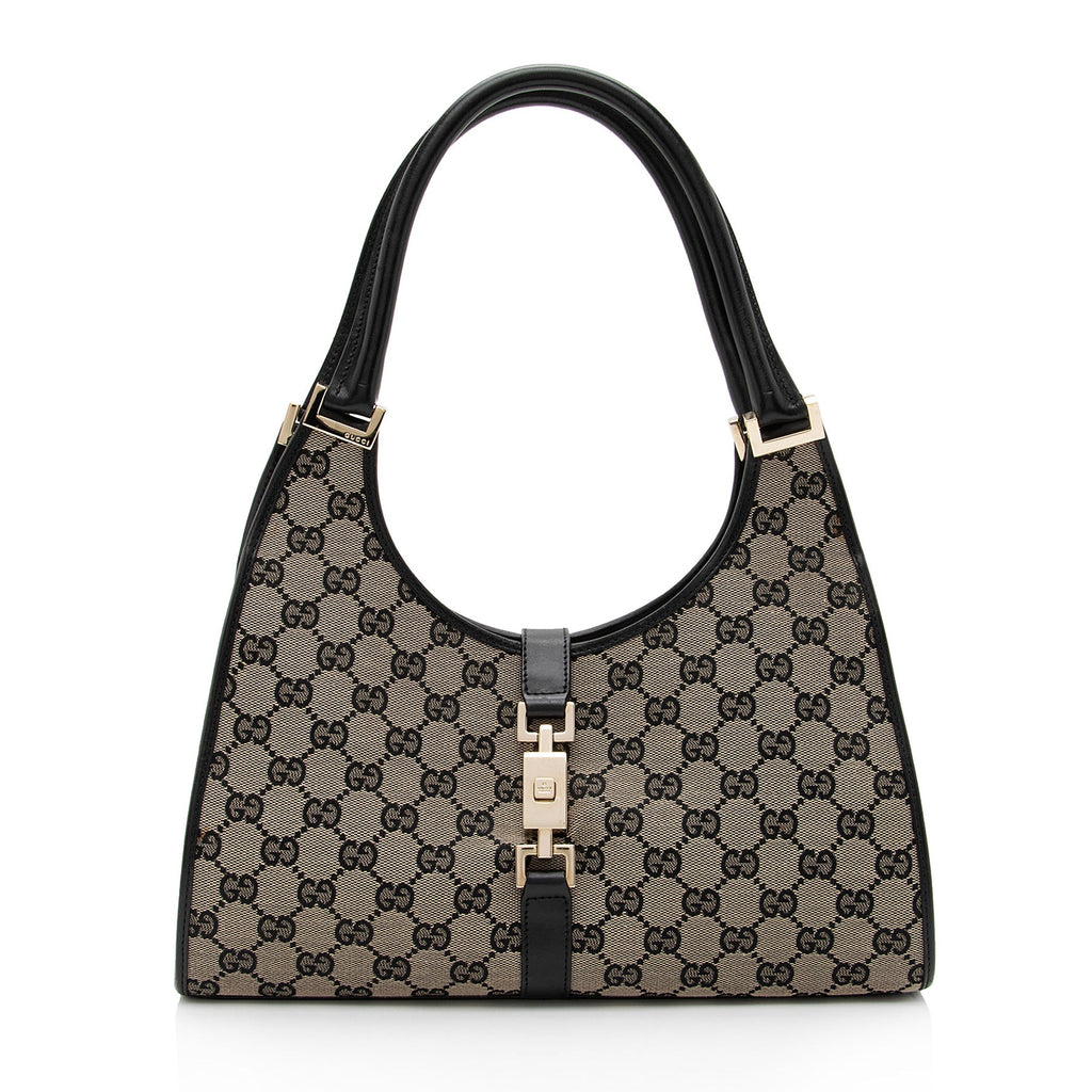 Gucci Vintage GG Canvas Bardot Medium Shoulder Bag (SHF-MzOFGC)