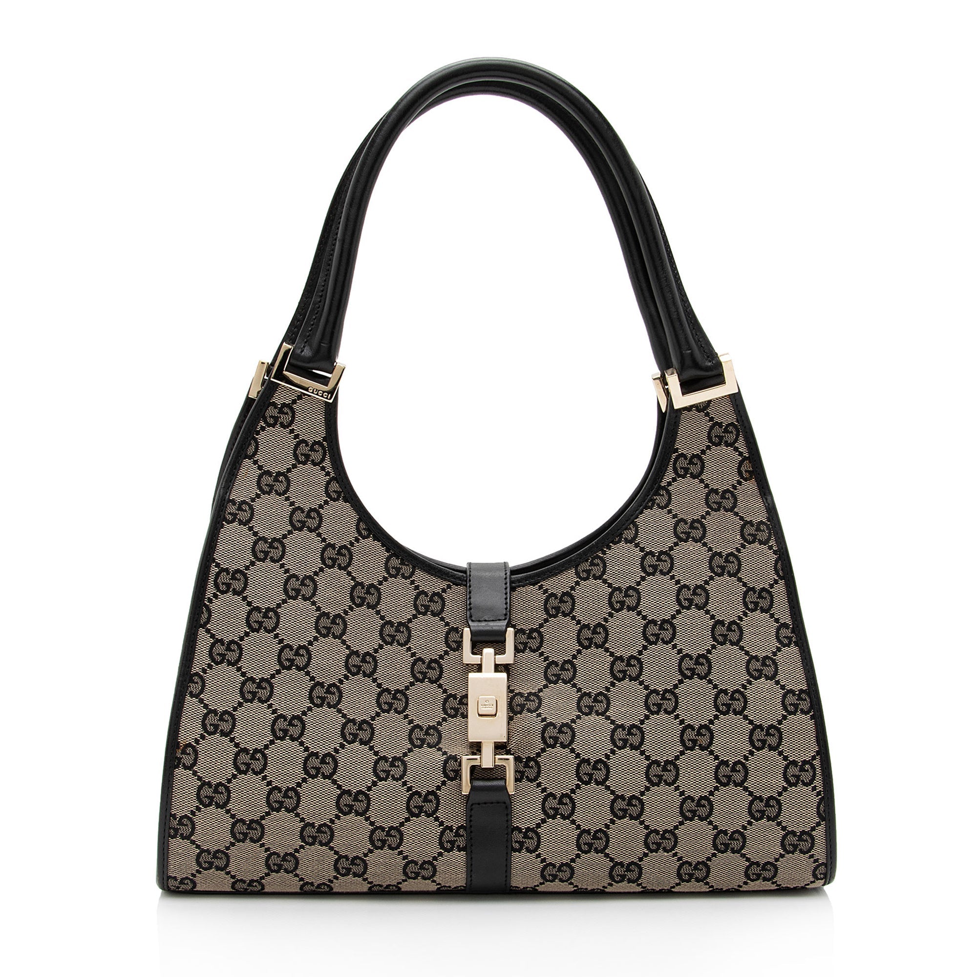 Gucci Vintage GG Canvas Bardot Medium Shoulder Bag (SHF-MzOFGC)