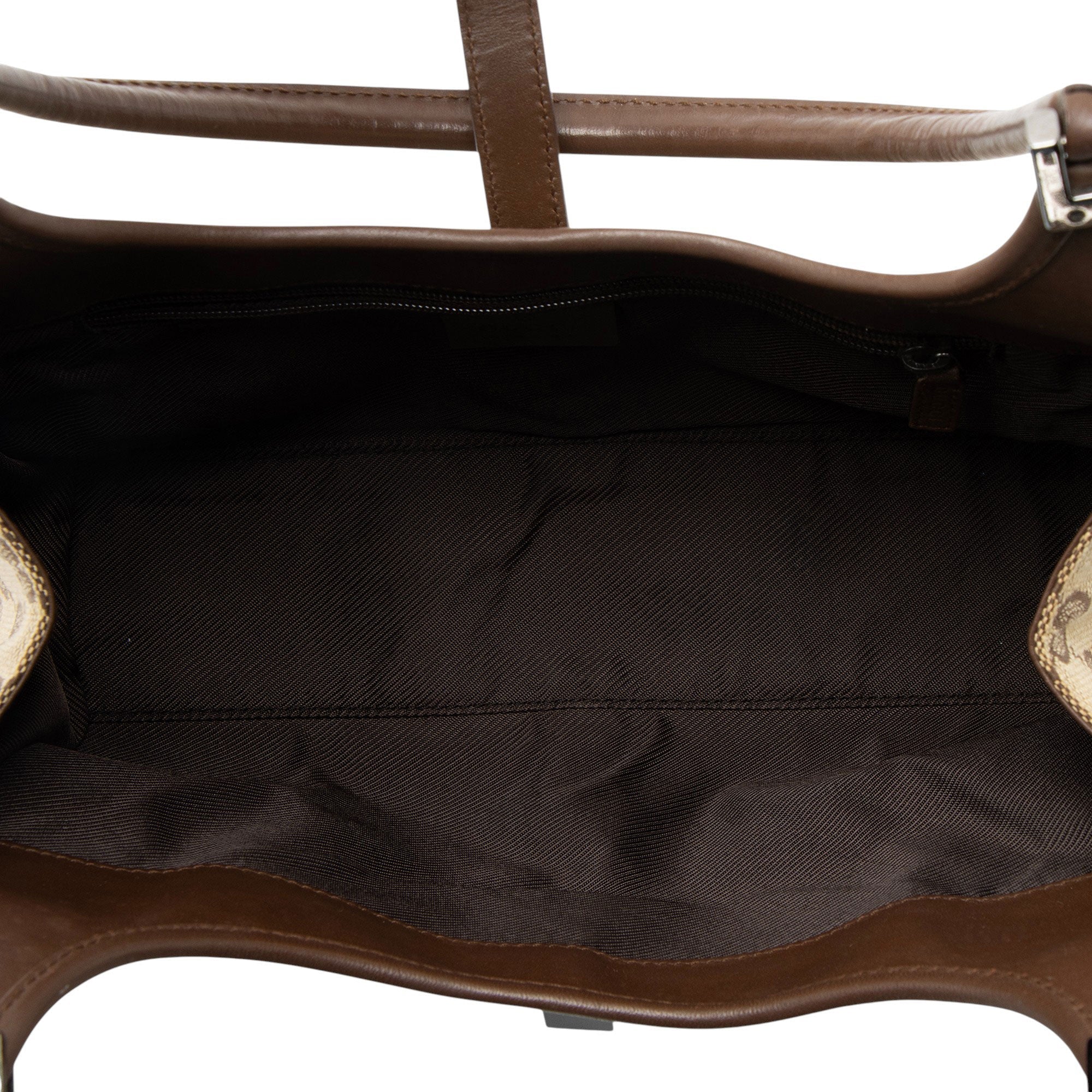 Gucci Vintage GG Canvas Bardot Small Satchel