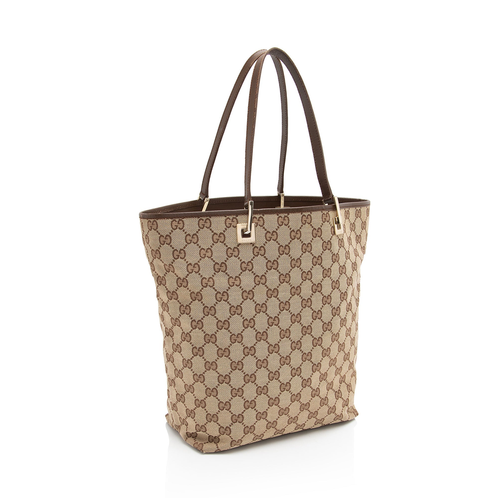 Gucci Vintage GG Canvas Bucket Large Tote (SHF-yDNneA)