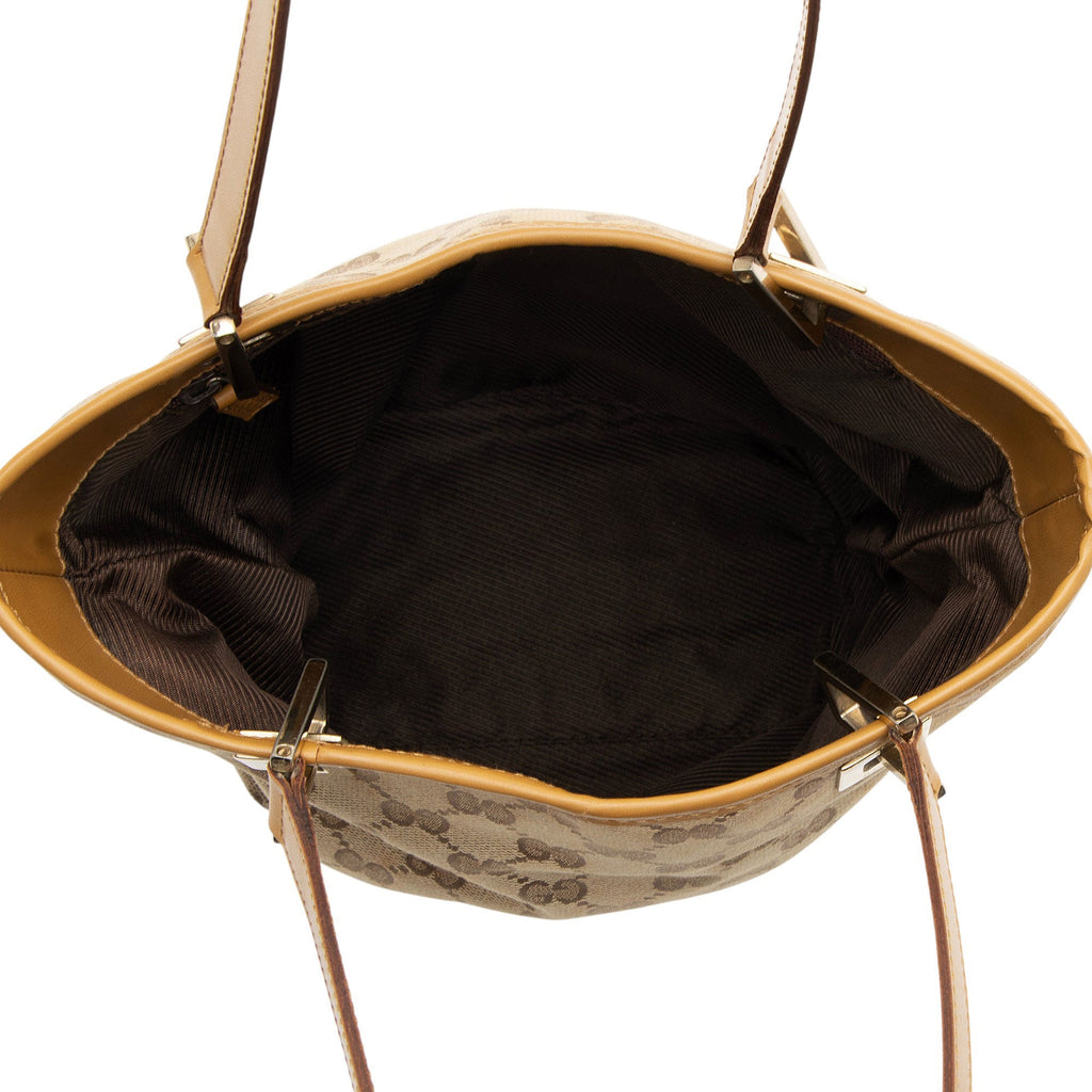 Gucci Vintage GG Canvas Medium Bucket Tote