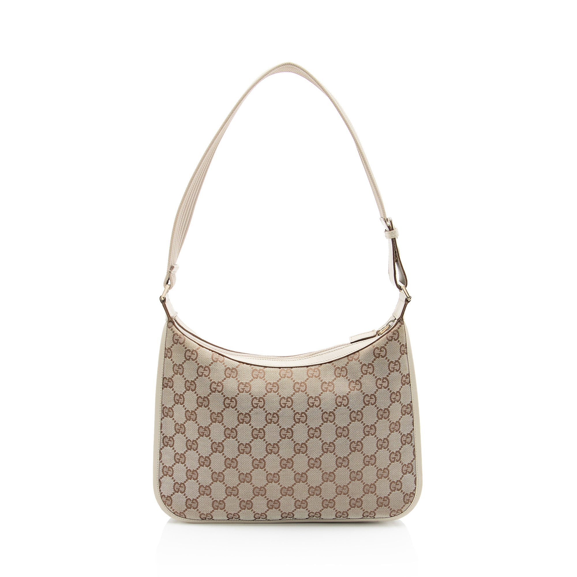 Gucci Vintage GG Canvas Front Pocket Shoulder Bag