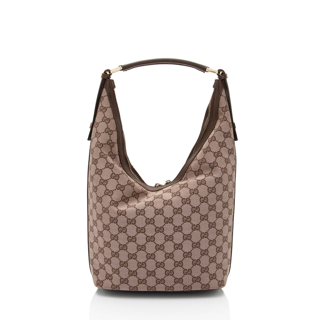 Gucci Vintage GG Canvas Hobo (SHF-A3NrpF)