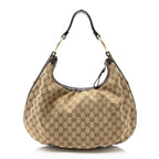 Gucci Vintage GG Canvas Interlocking G Studded Hobo