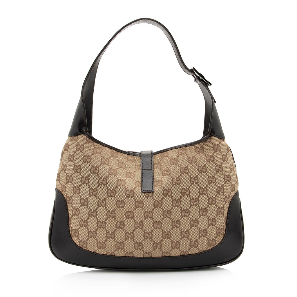 Gucci Vintage GG Canvas Jackie Hobo (SHF-0vIVSI)