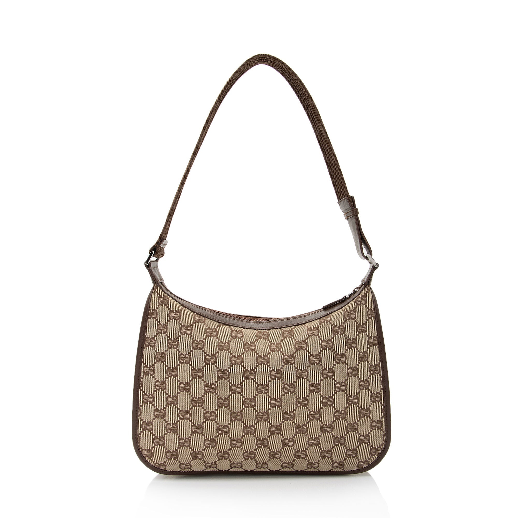 Gucci Vintage GG Canvas Front Pocket Shoulder Bag (SHF-OHFAEM)
