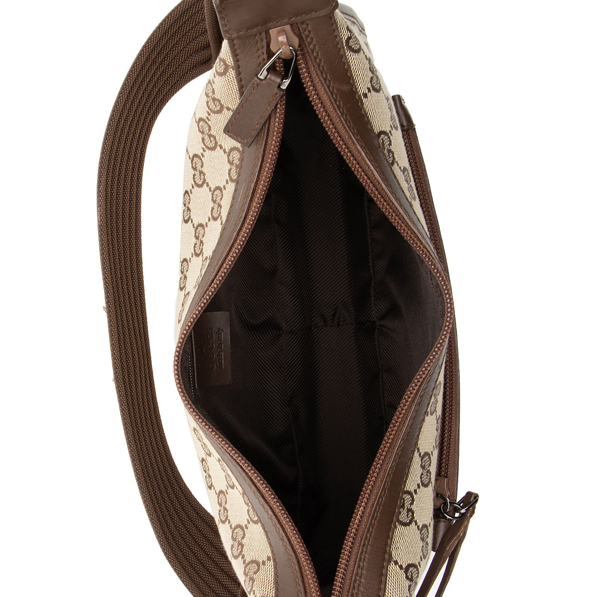 Gucci Vintage GG Canvas Front Pocket Shoulder Bag (SHF-OHFAEM)