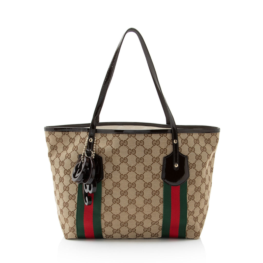 Gucci Vintage GG Canvas Web Jolie Medium Tote