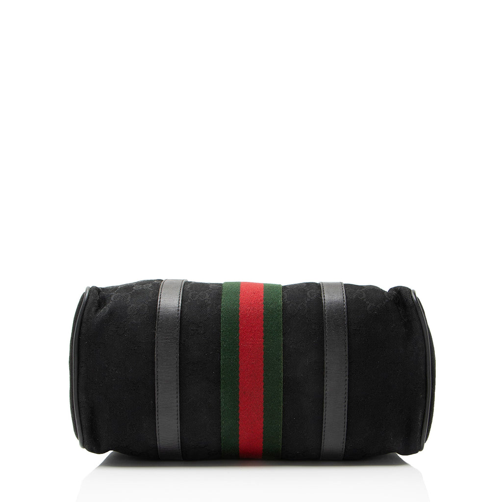 Gucci Vintage GG Canvas Web Small Boston Bag