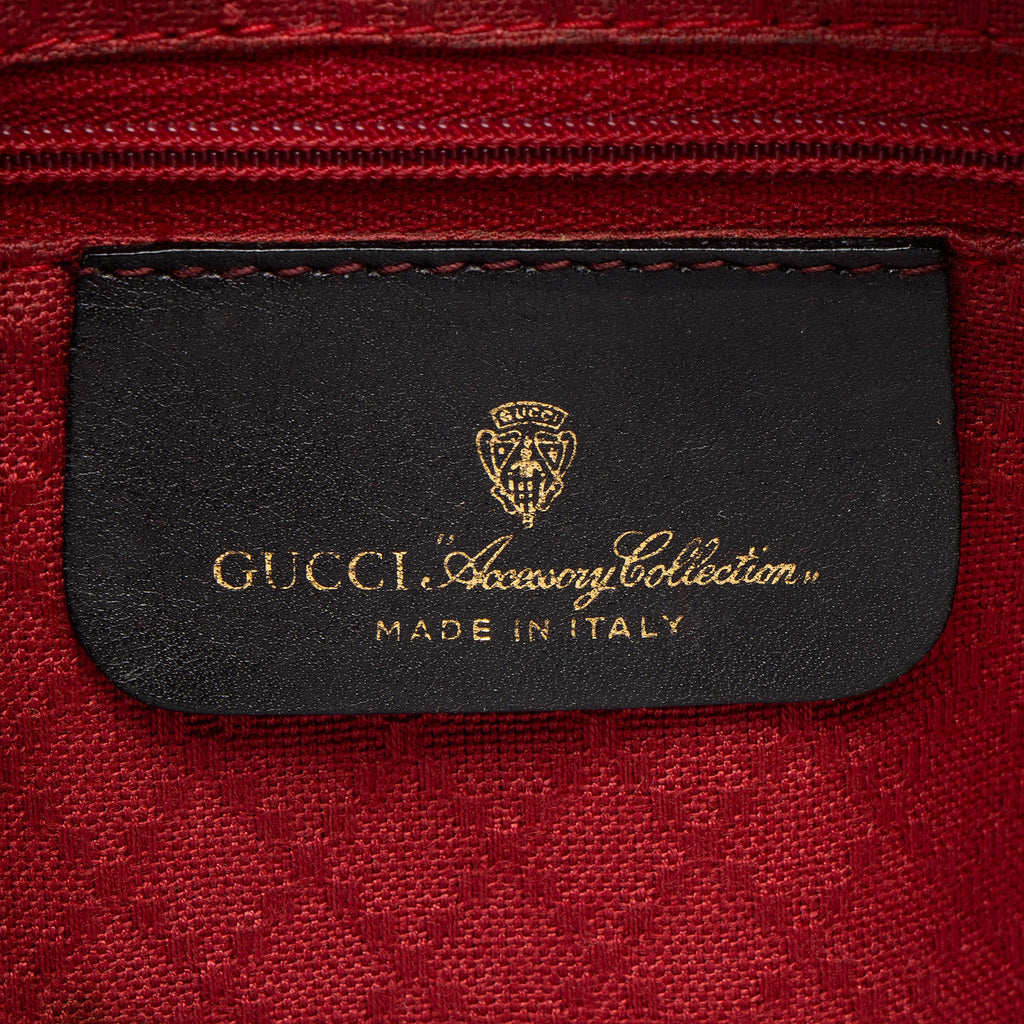Gucci Vintage GG Canvas Web Small Boston Bag
