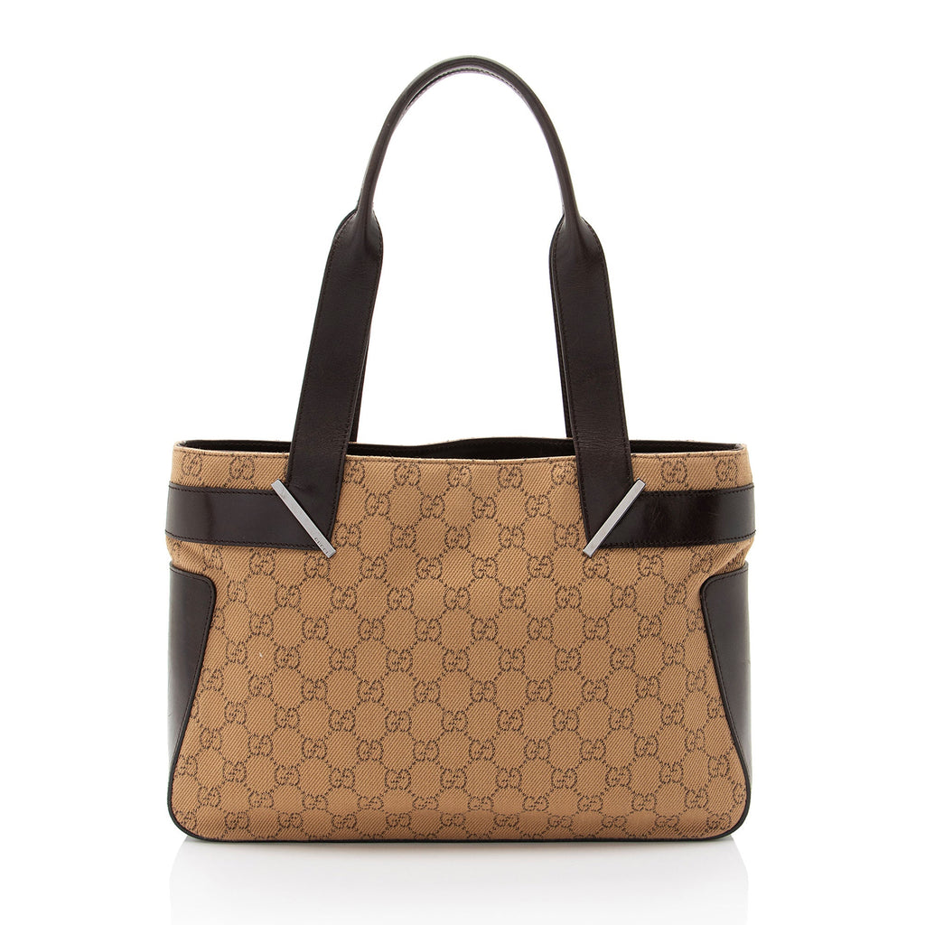 Gucci Vintage GG Denim Tote (SHF-eNUWZP)