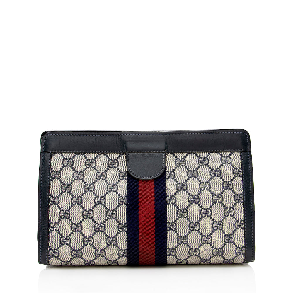 Gucci Vintage GG Plus Web Clutch - FINAL SALE (SHF-17304)