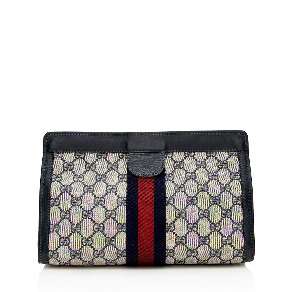 Gucci Vintage GG Plus Web Clutch - FINAL SALE (SHF-17304)