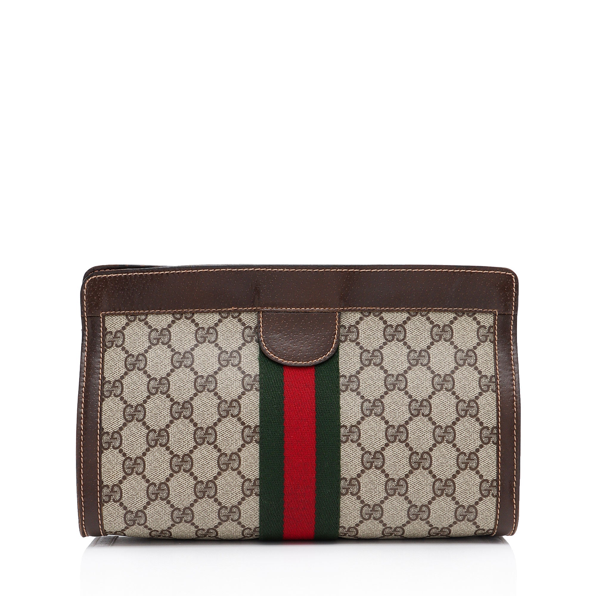 Gucci Vintage GG Plus Web Clutch (SHF-KLWssC)