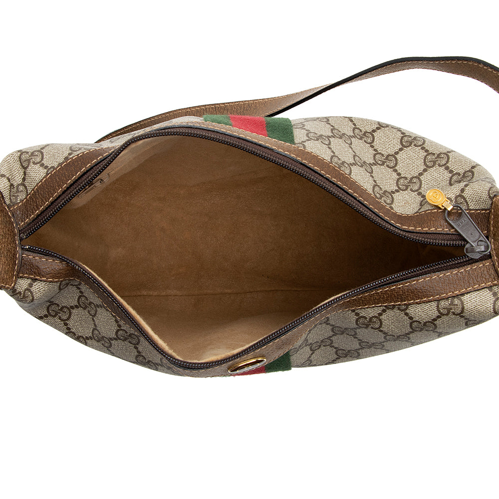 Gucci Vintage GG Plus Web Shoulder Bag - FINAL SALE (SHF-21509)