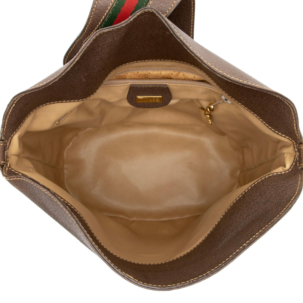 Gucci Vintage GG Plus Web Shoulder Bag (SHF-PvNydn)