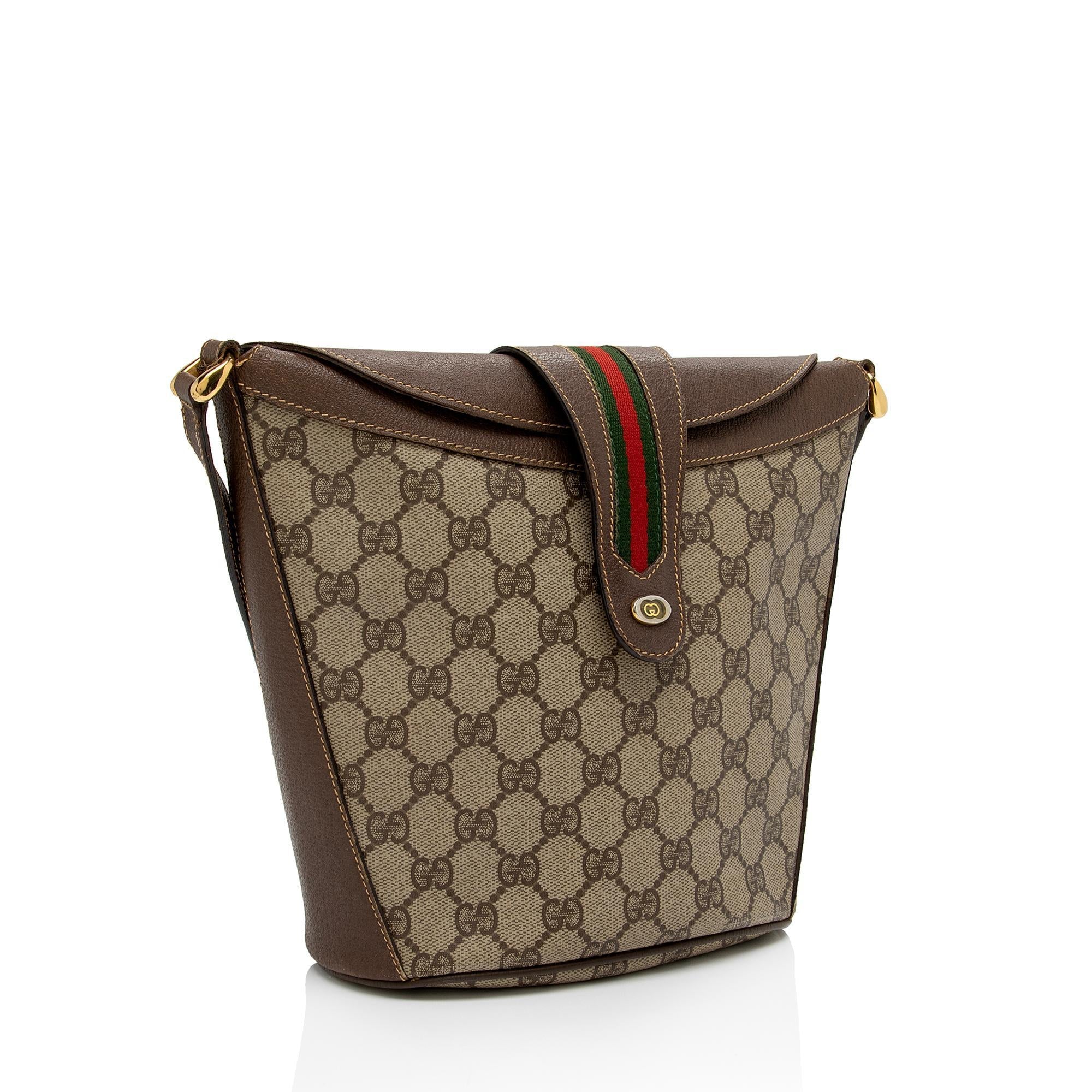 Gucci Vintage GG Plus Web Shoulder Bag (SHF-PvNydn)