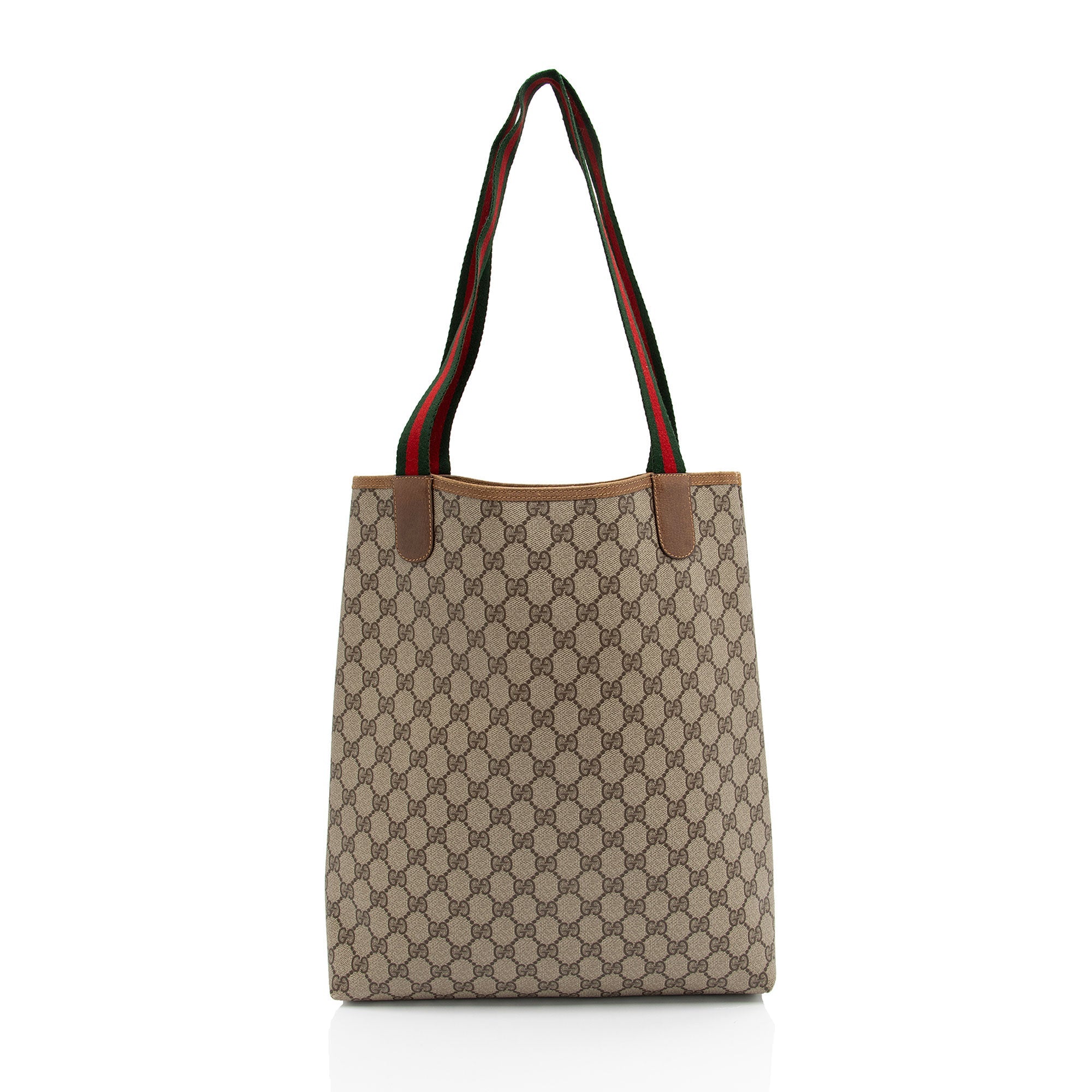 Gucci Vintage GG Plus Web Tote (SHF-2zXCOT)