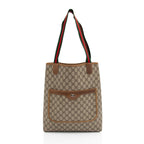 Gucci Vintage GG Plus Web Tote (SHF-2zXCOT)