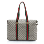 Gucci Vintage GG Plus Web Travel Tote (SHF-eJxKkp)
