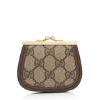 Gucci Vintage GG Supreme Kiss Lock Coin Pouch (SHF-IEIBOo)