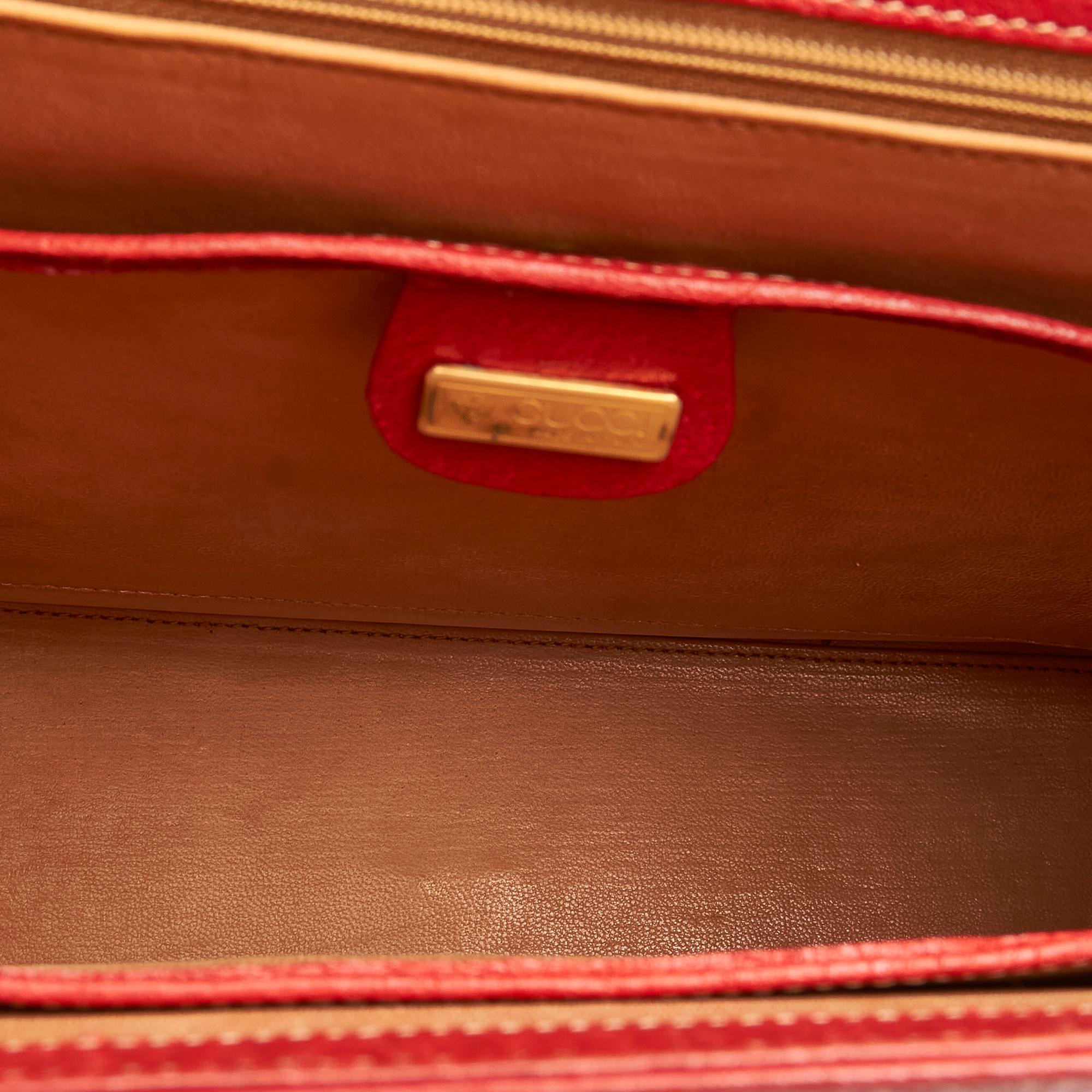 Gucci Vintage Lady Lock Leather Handbag (SHG-31855)