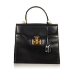 Gucci Vintage Lady Lock Leather Satchel (SHG-25844)