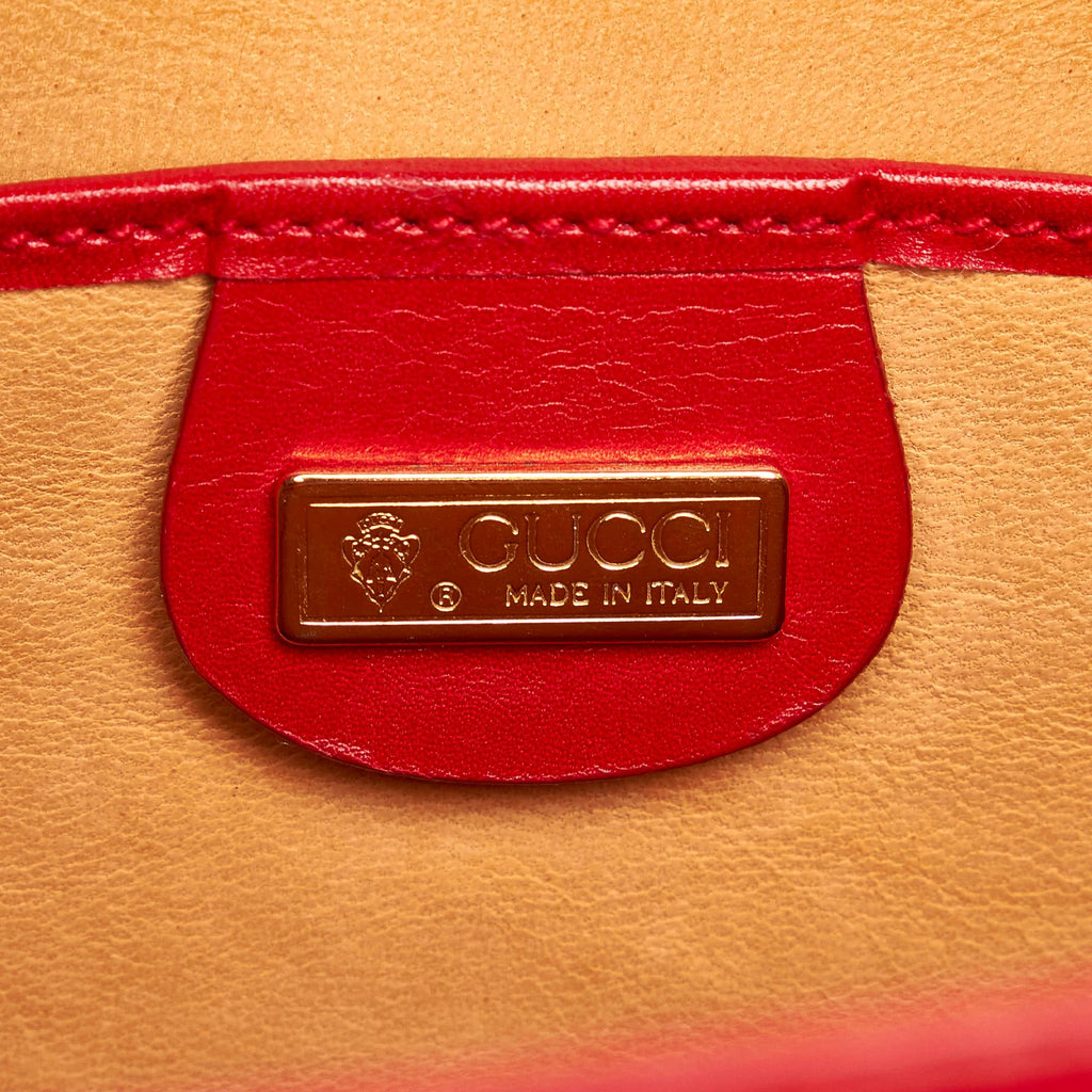 Gucci Vintage Lady Lock Leather Satchel (SHG-30735)
