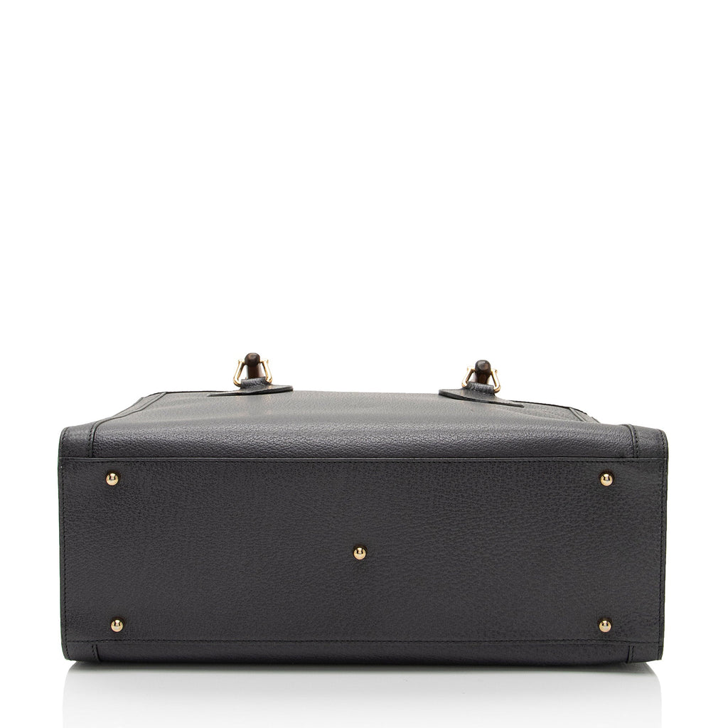 Gucci Vintage Leather Bamboo Diana Tote (SHF-7SmqFT)