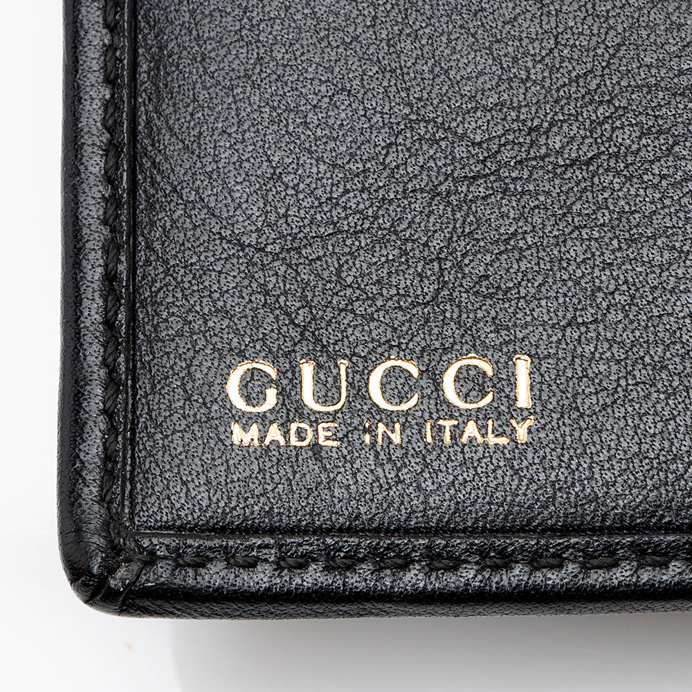 Gucci Vintage Leather Bamboo Wallet (SHF-20931)