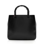 Gucci Vintage Leather Cinghiale Bamboo Tote (SHF-15878)