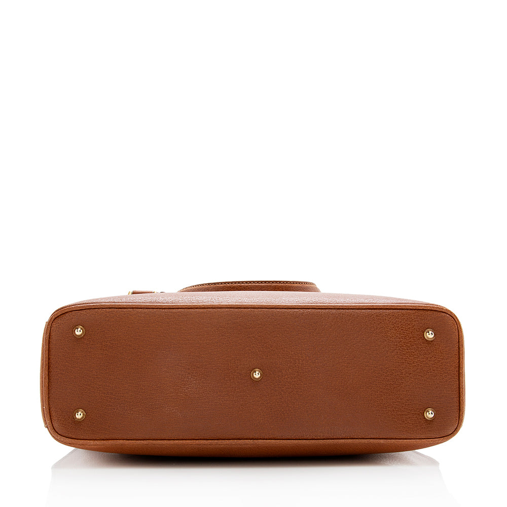 Gucci Vintage Leather Push Lock Satchel - FINAL SALE (SHF-19014)