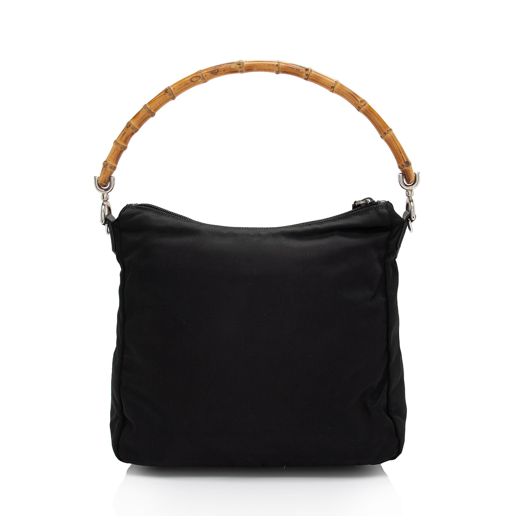 Gucci Vintage Nylon Bamboo Hobo (SHF-jDdhwP)