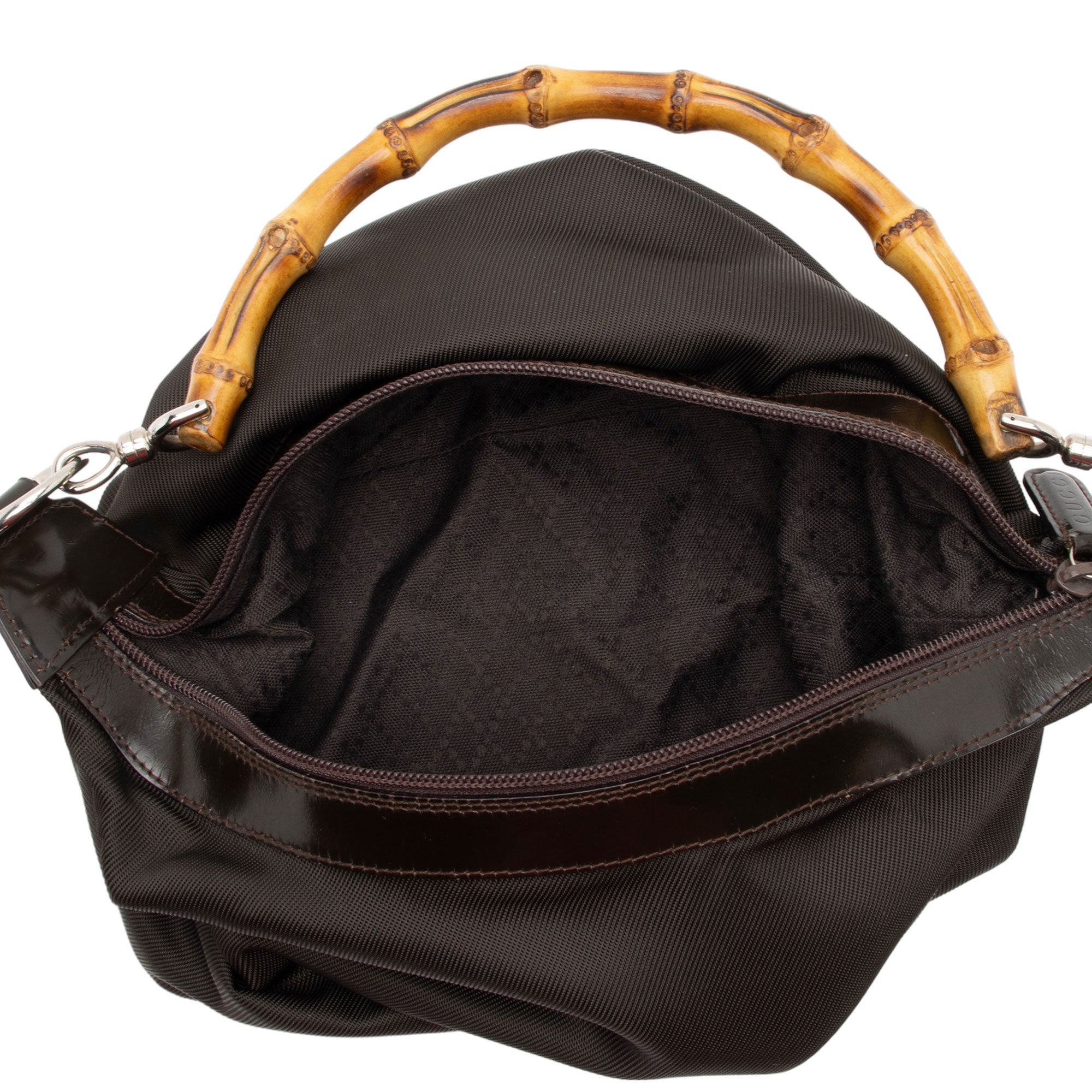 Gucci Vintage Nylon Bamboo Hobo (SHF-XDIaRR)