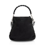 Gucci Vintage Nylon Bamboo Hobo (SHF-4WRjjt)