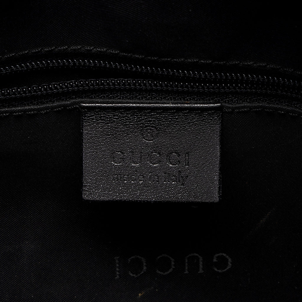 Gucci Vintage Nylon Bamboo Hobo (SHF-4WRjjt)