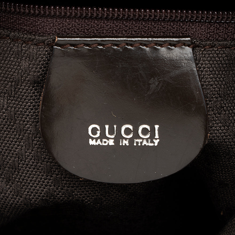 Gucci Vintage Nylon Bamboo Shoulder Bag - FINAL SALE (SHF-19746)