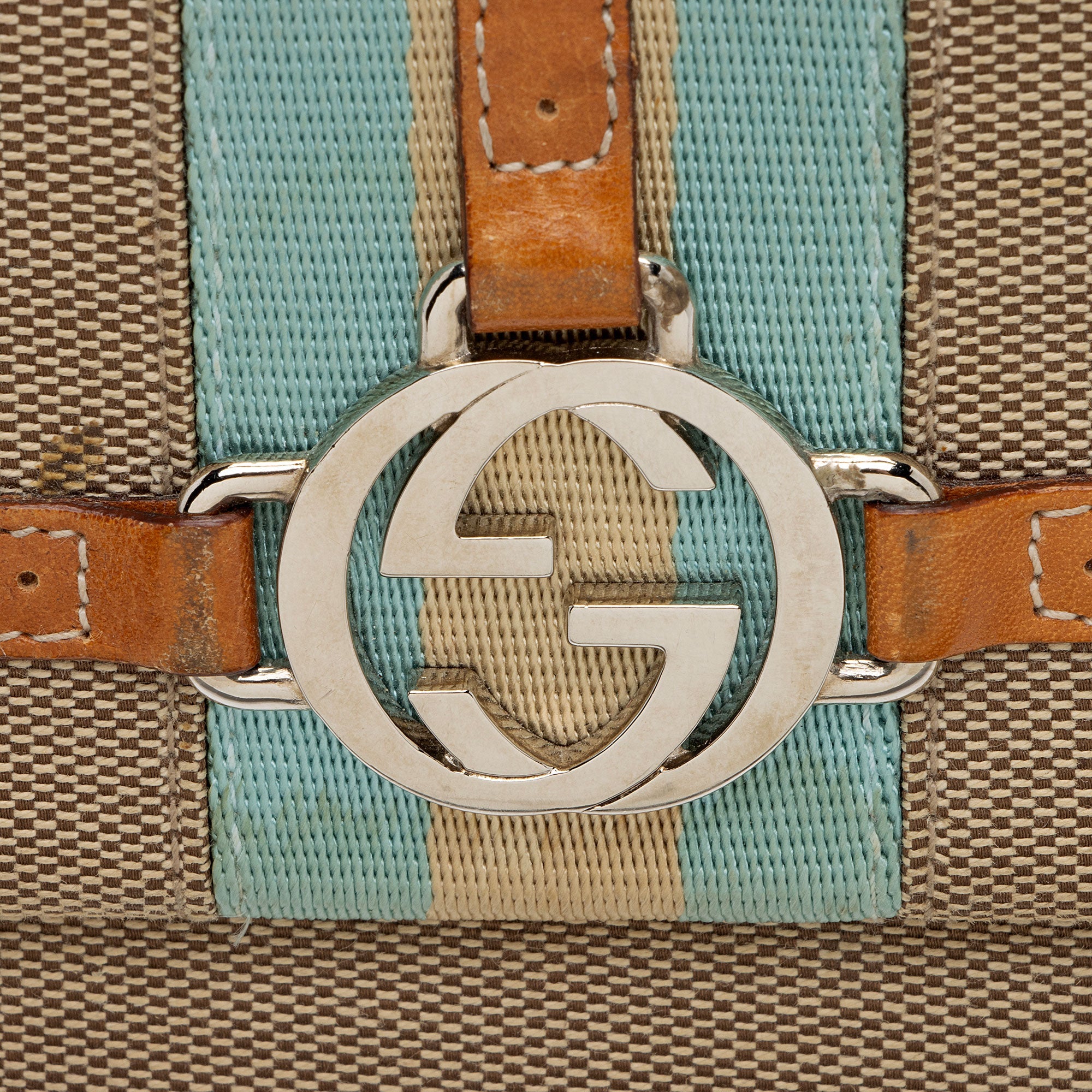 Gucci Vintage Canvas Reins Compact Wallet (SHF-DnuUjy)