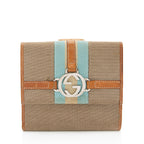 Gucci Vintage Canvas Reins Compact Wallet (SHF-DnuUjy)