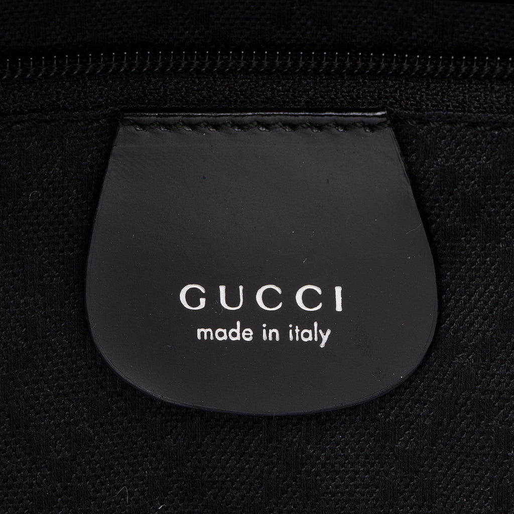 Gucci Vintage Quilted Nylon Bamboo Tote (SHF-2fSkOi)