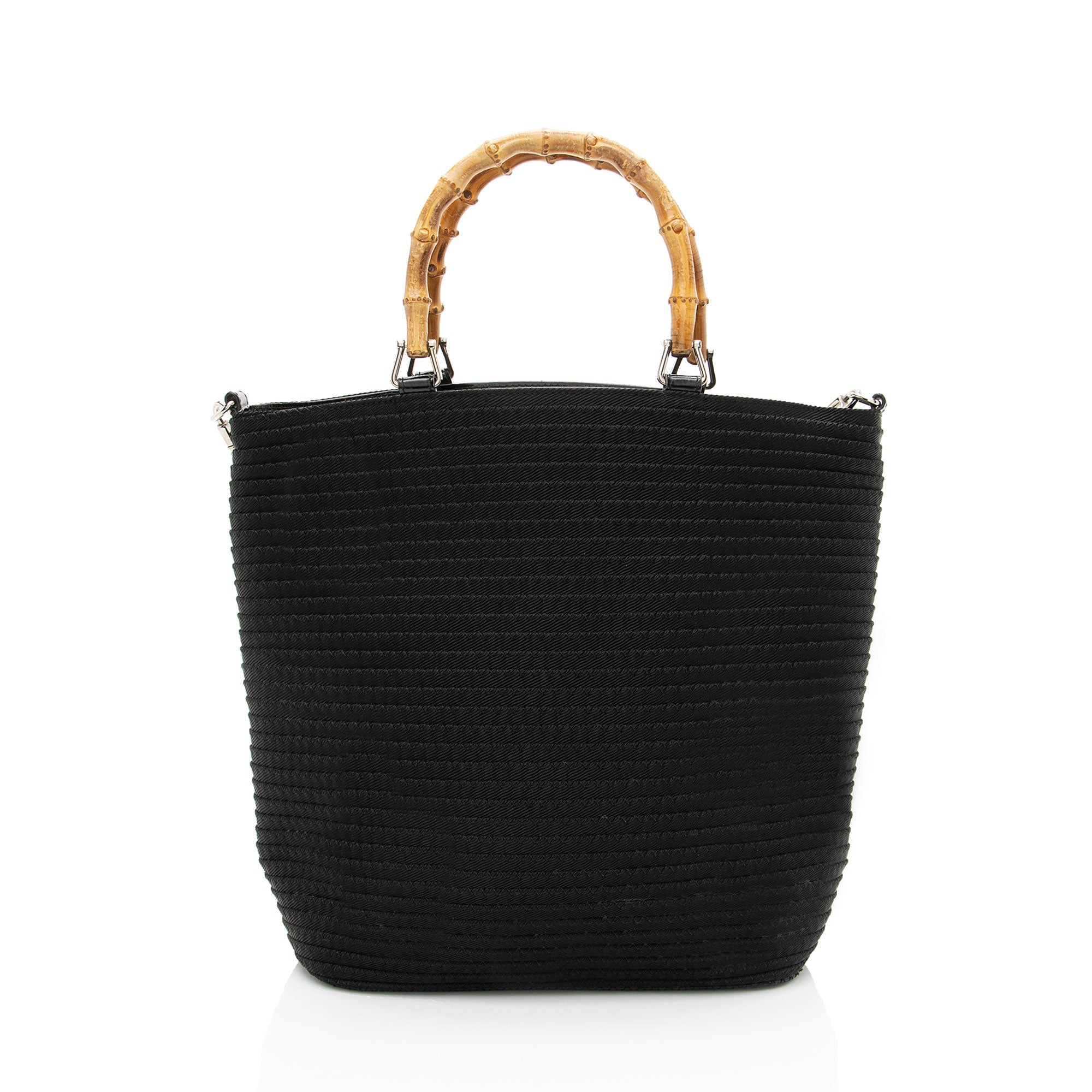 Gucci Vintage Quilted Nylon Bamboo Tote