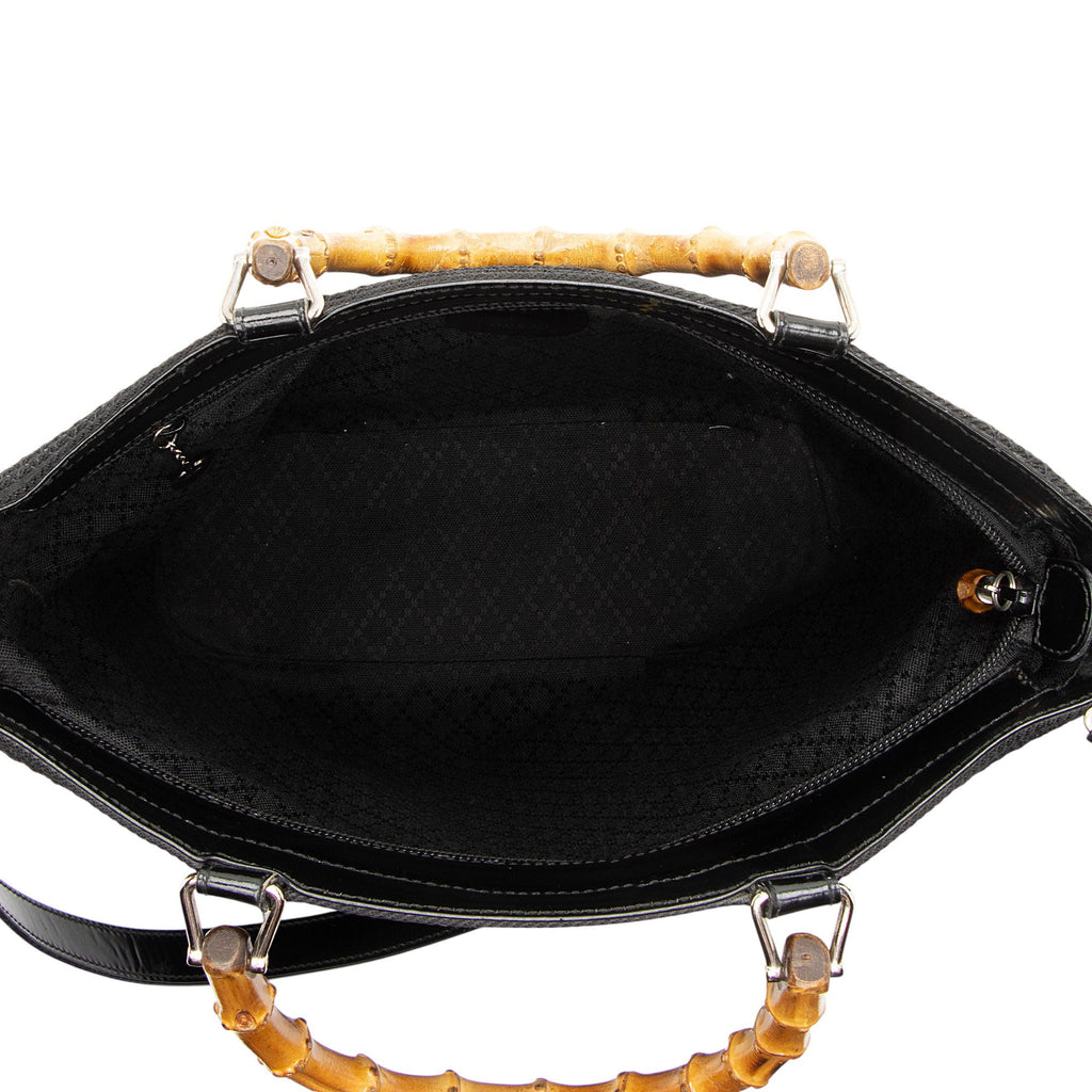 Gucci Vintage Quilted Nylon Bamboo Tote